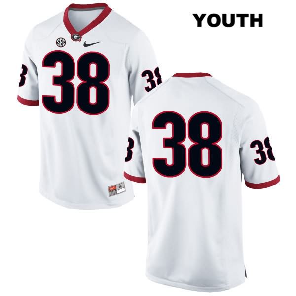 Georgia Bulldogs Youth Brandon McMaster #38 NCAA No Name Authentic White Nike Stitched College Football Jersey VWU4256RZ